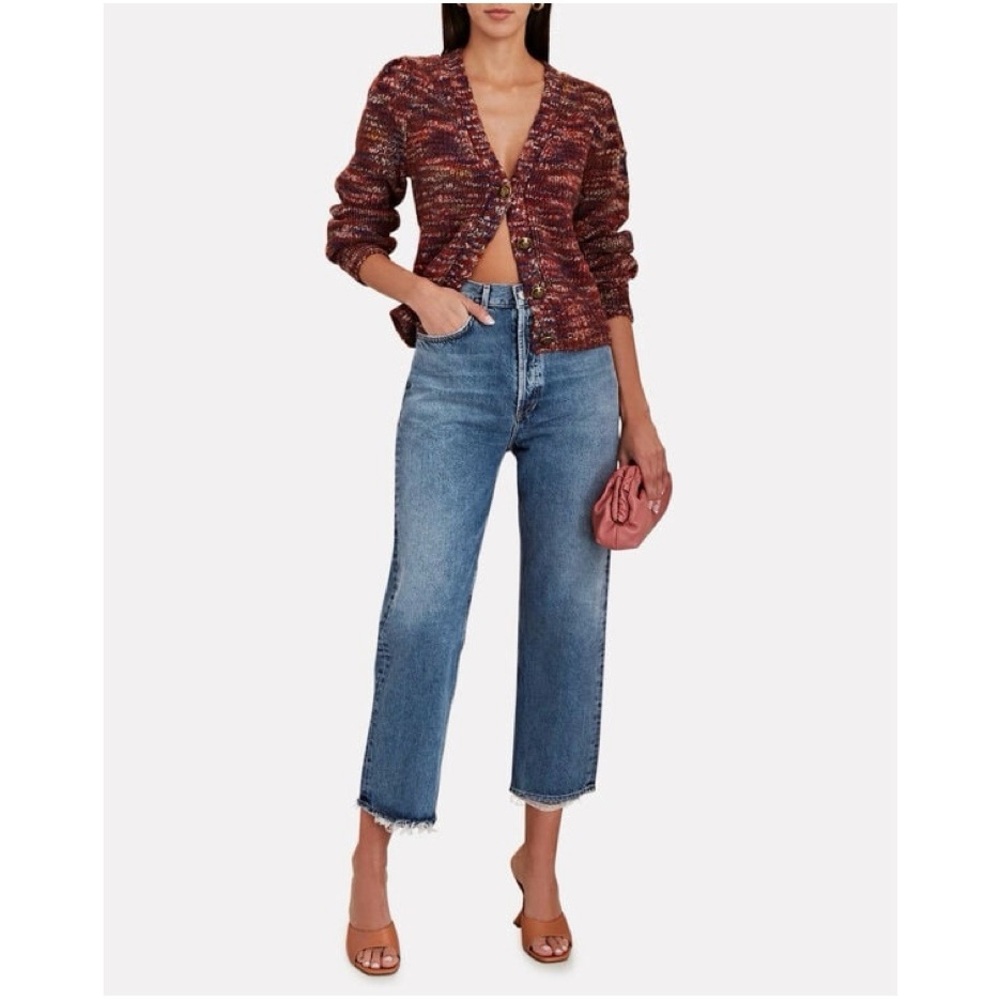 AGOLDE 90’s Crop Mid-Rise Loose Straight Jeans Oblique